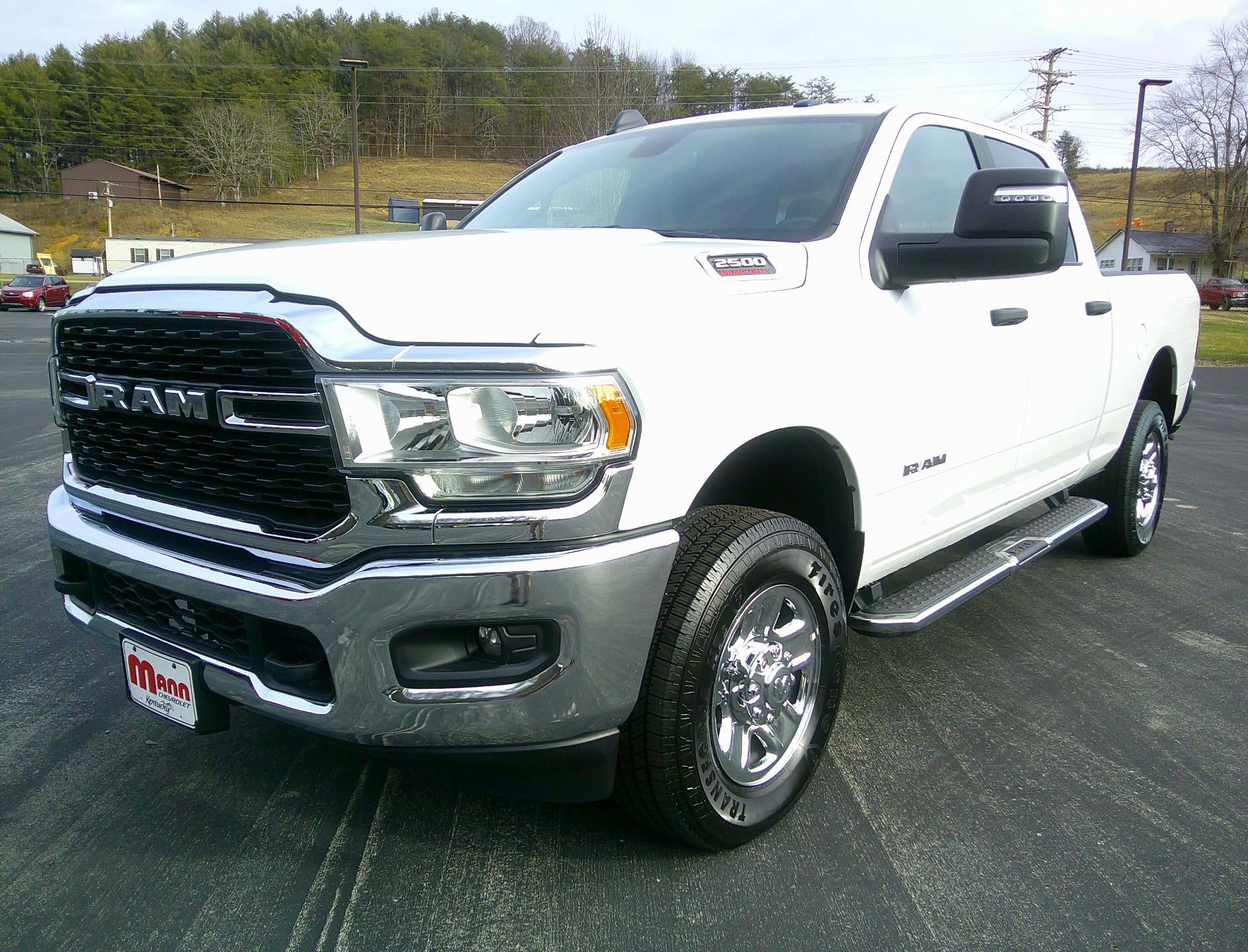 2024 RAM 2500 Big Horn in White — front three-quarter view